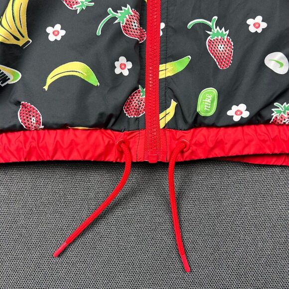 Nike Jacket Womens 1X Coupe Standard Windbreaker Black & Red Fruit CT0627-010 - Picture 2 of 8